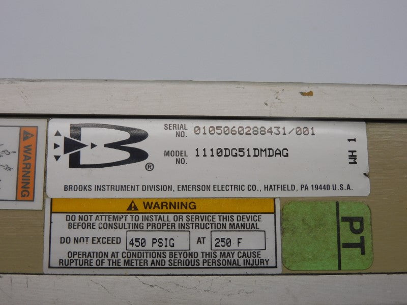BROOKS INSTRUMENT 1110DG51DMDAG 450PSI NSNP
