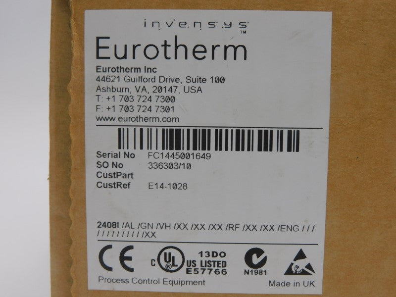 EUROTHERM 2408I/AL/GN/VH/XX/XX/XX/RF/XX/XX/ENG/////////////XX NSMP