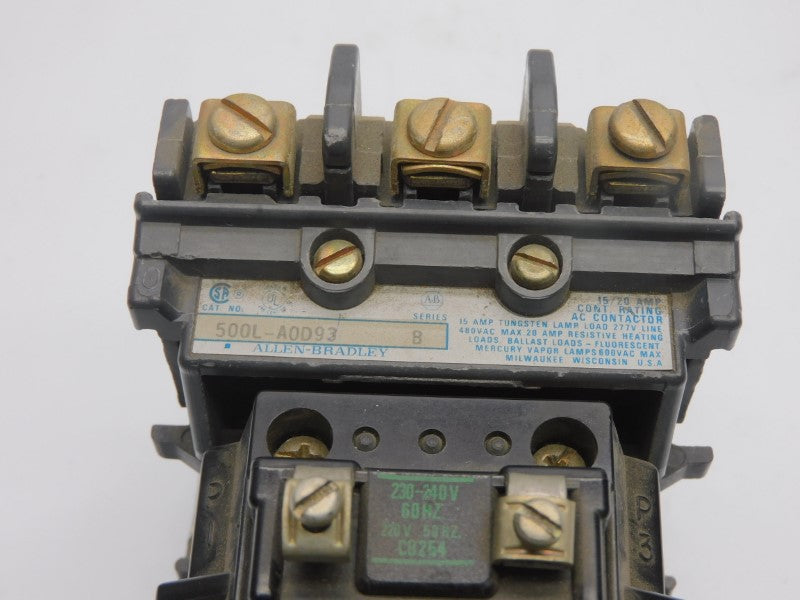 ALLEN BRADLEY 500L-AOD93 SER. B 220/230-240V 20A UNMP