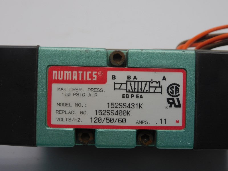 NUMATICS 152SS431K 120V .11A 150PSI NSNP