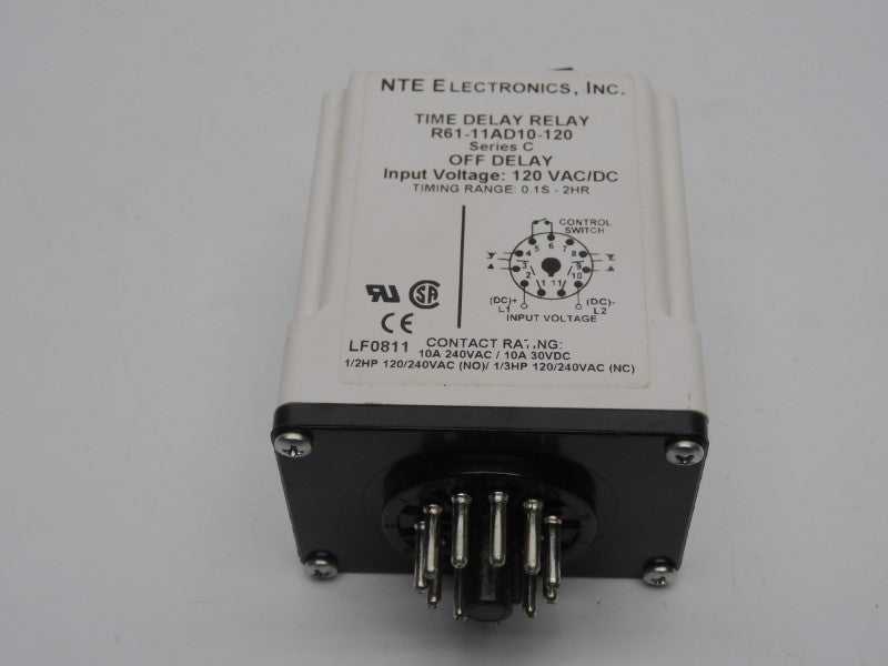NTE ELECTRONICS R61-11AD10-120 SER. C 120VAC/DC 10A (AS PICTURED) UNMP