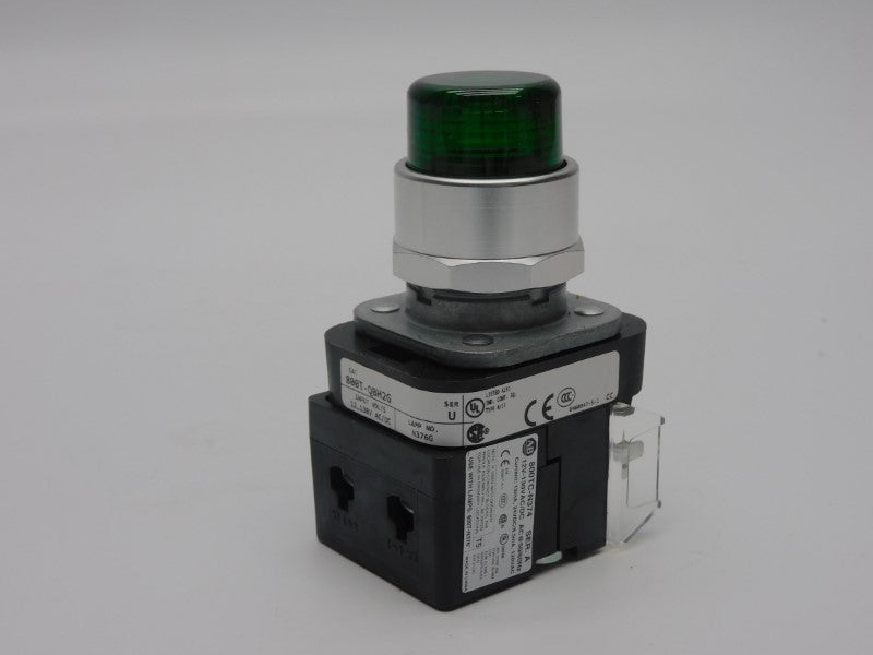 ALLEN BRADLEY 800T-QBH2G SER. U 12-130VAC/DC (WH) (AS IS) NSMP