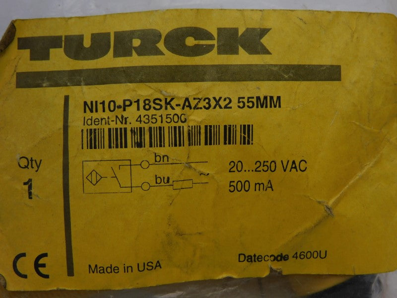 TURCK NI10-P18SK-AZ3X2 4351500 55MM 20-250VAC NSMP