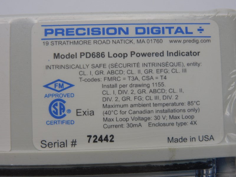 PRECISION DIGITAL PD686 30V NSNP