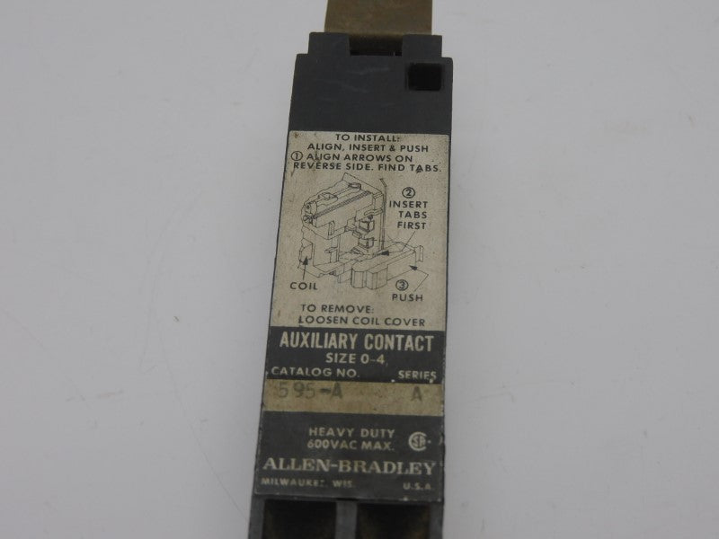 ALLEN BRADLEY 595-A SER. A 600VAC UNMP