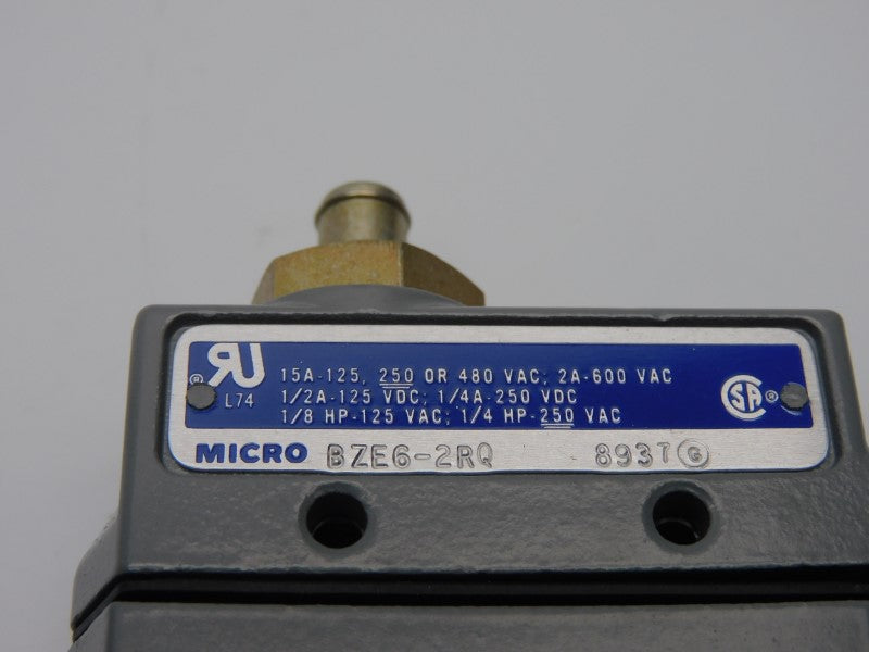 MICRO SWITCH BZE6-2RQ 480VAC 15A (GREY) NSMP