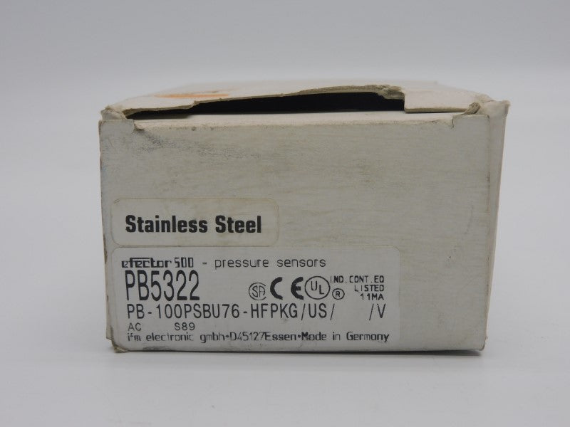 IFM EFECTOR PB-100PSBU76-HFPKG/US//V PB5322 18-30VDC 1000PSI NSMP