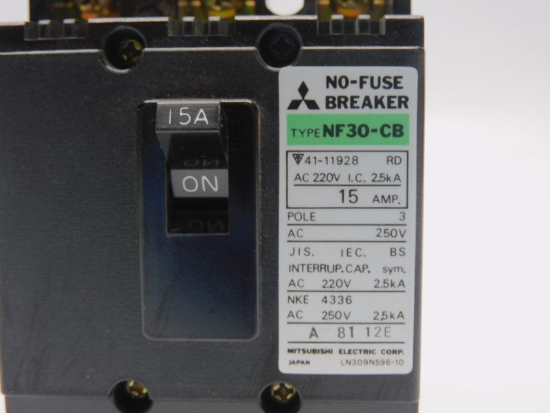 MITSUBISHI NF30-CB-3P-15A 220VAC 15A NSMP