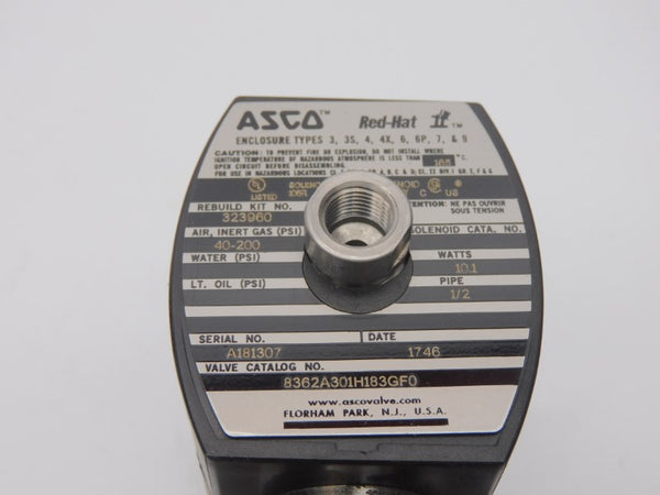 ASCO 8362A301H183GFO 110/120V 40-200PSI 1/2" NSMP