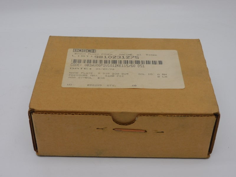 BOSCH 081WV06P1V1012KE115/60D51 9810231275 4600PSI NSFS