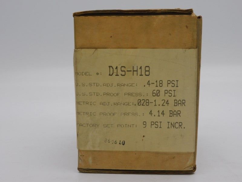 BARKSDALE D1S-H18 .4-18PSI NSMP
