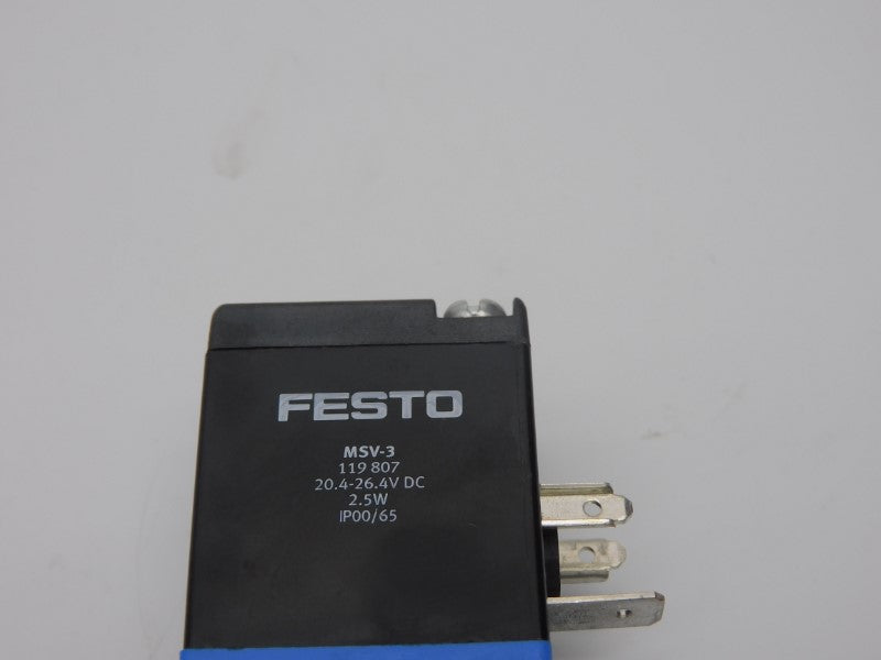 FESTO MVH-5/3G-3/8-B 14944 20.4-26.4VDC 40-145PSI (NO CONNECTOR) NSNP