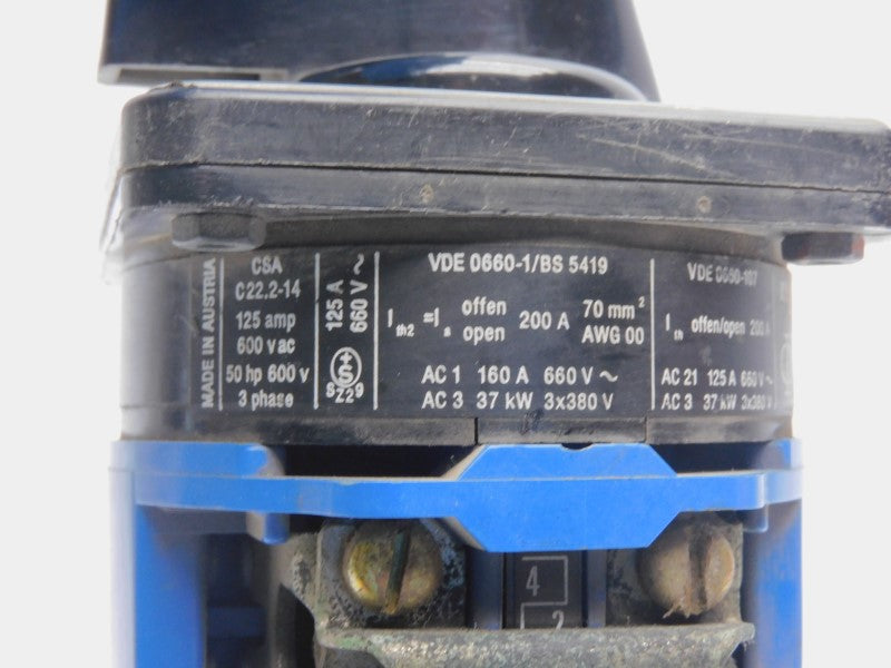 KRAUS&NAIMER C125 660V 200A UNMP
