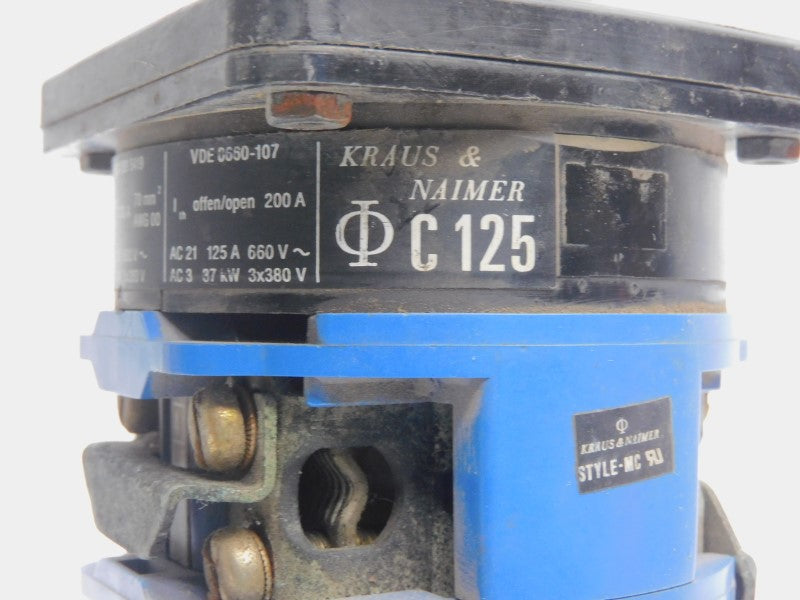 KRAUS&NAIMER C125 660V 200A UNMP