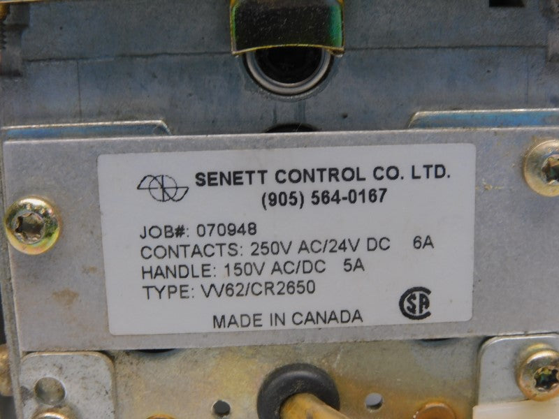 SENETT CONTROL VV62/CR2650 250VAC 6A UNMP