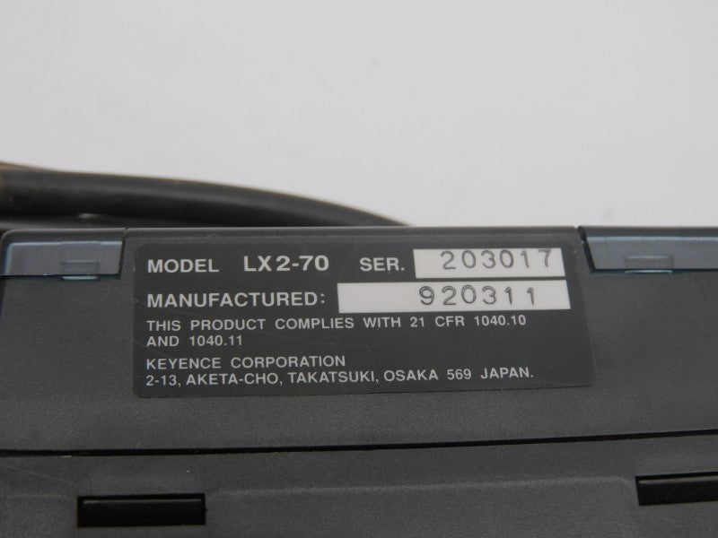 KEYENCE LX2-70 12-24VDC (NO KEY) UNMP