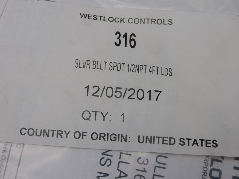 WESTLOCK CONTROLS 316 NSMP