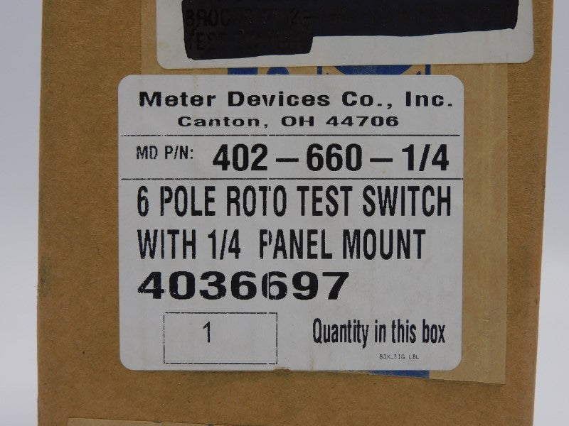 METER DEVICES 402-660-1/4 NSFS