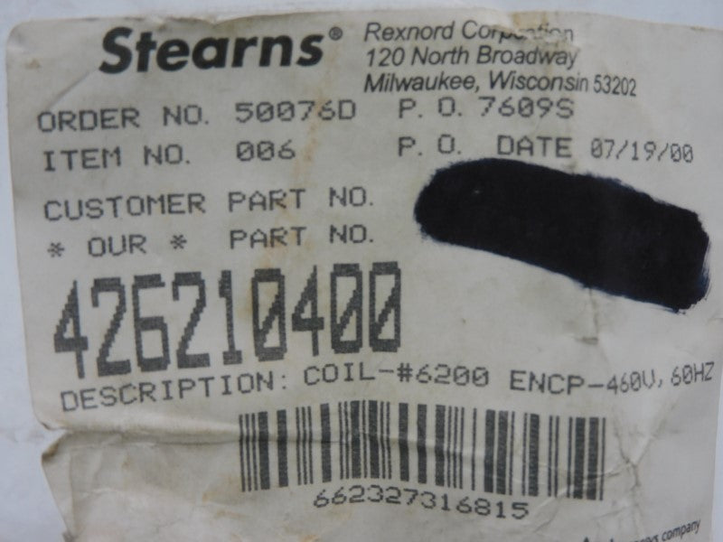 STEARNS 426210400 460V NSMP