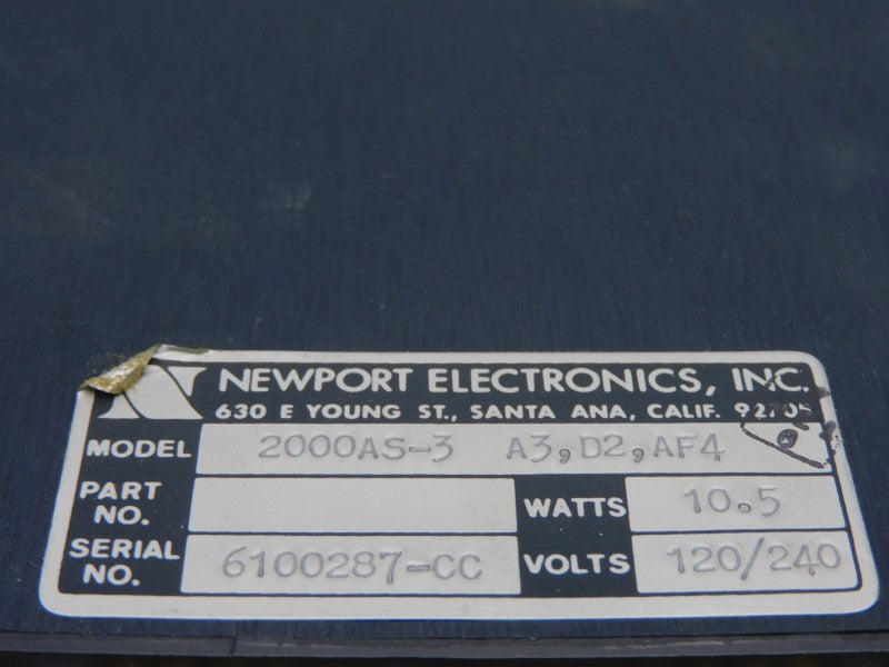 NEWPORT ELECTRONICS 2000AS-3 120/240V UNMP