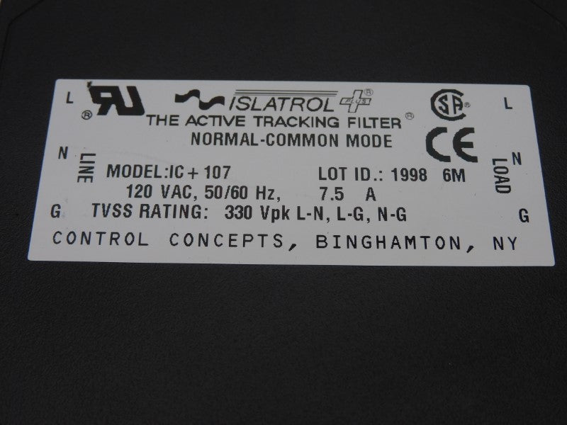 ISLATROL IC+107 120VAC 7.5A NSNP