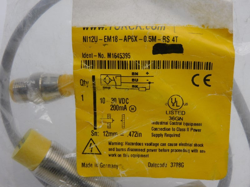 TURCK NI12U-EM18-AP6X-0.5M-RS4T M1645395 10-30VDC NSMP