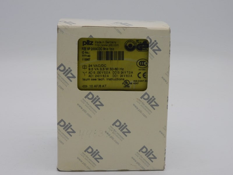 PILZ PZE9P24VACDC-8N/O-1N/C 777140 24VAC/DC 8.0A NSMP