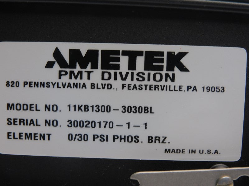AMETEK 11KB1300-3030BL 0/30PSI UNMP