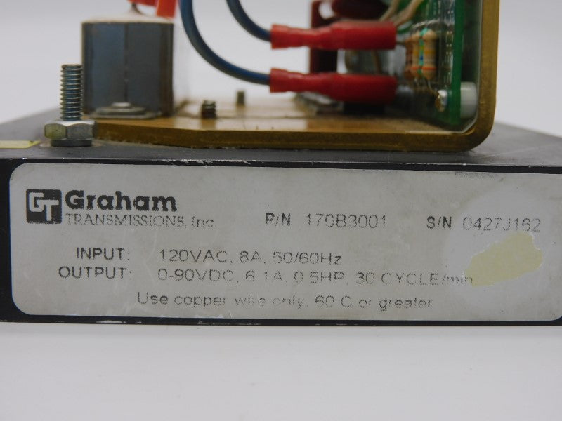 GRAHAM TRANSMISSIONS 170B3001 120VAC 8A UNMP