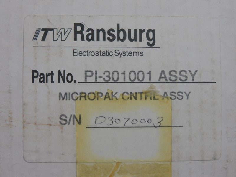 ITW RANSBURG HADEN PI-301001 REV. J NSMP
