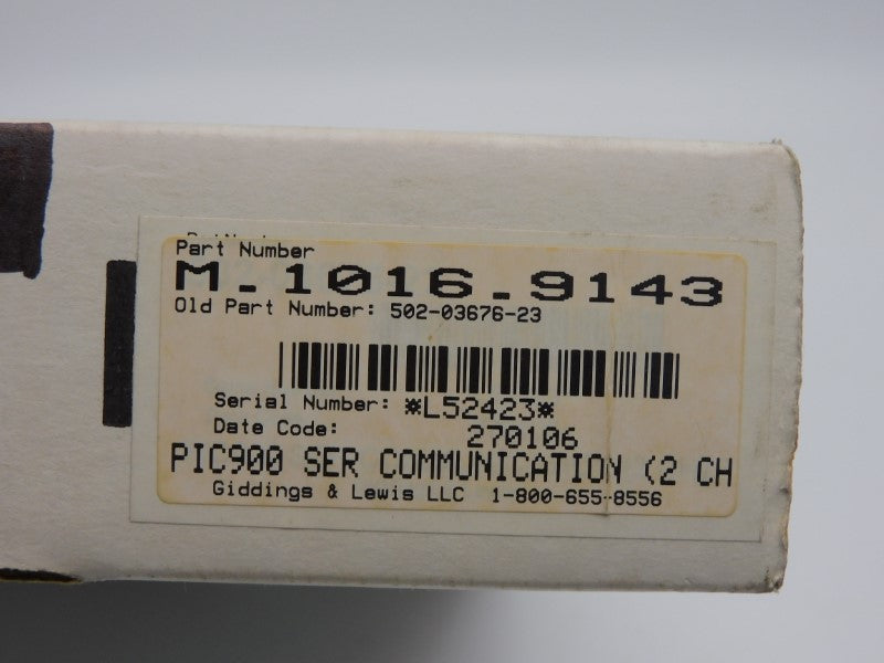 GIDDINGS&LEWIS 502-03676-23R6 M.1016.9143 NSMP
