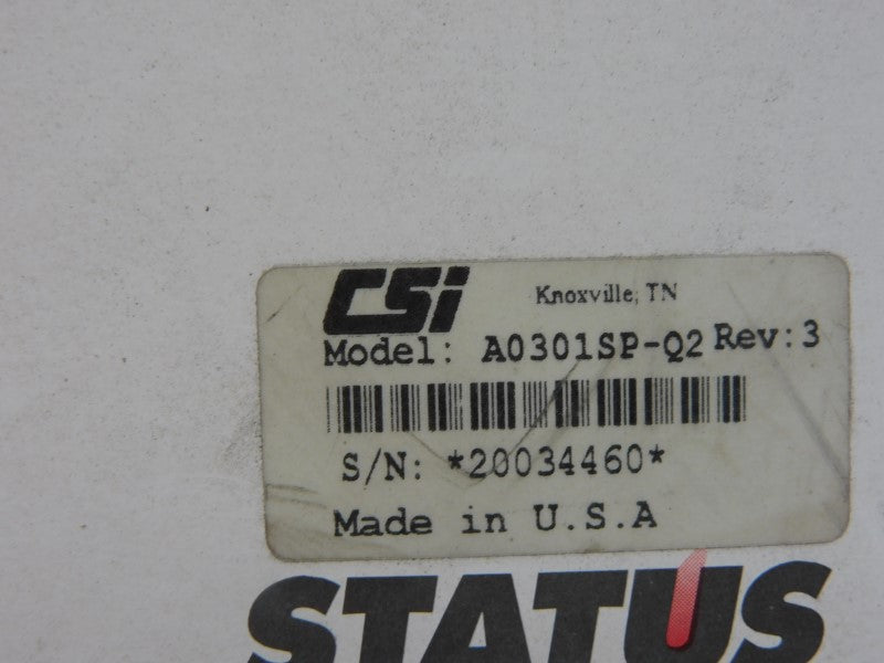 MOTOR STATUS A0301SP-Q2 REV. 3 NSMP