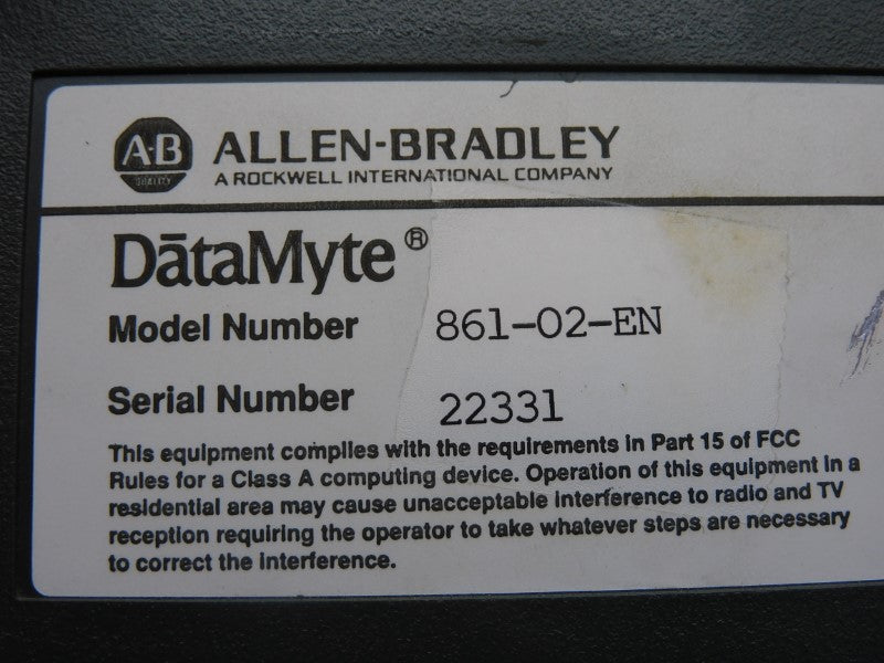ALLEN BRADLEY DATAMYTE 861-02-EN UNMP