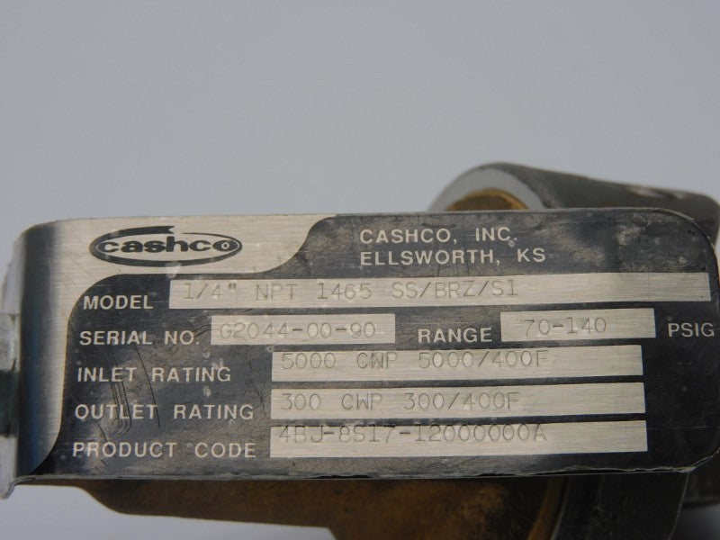 CASHCO 4BJ-8S17-12000000A 70-140PSI 1/4" NSNP