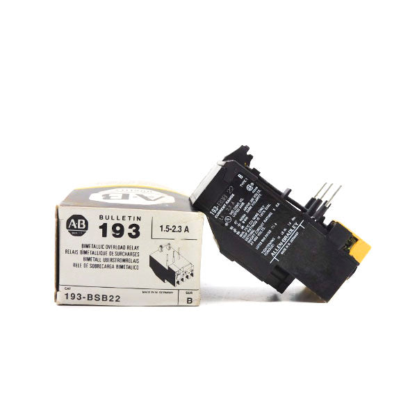ALLEN BRADLEY 193-BSB22 SER. B 600V 1.5-2.3A (BK/YL)  NSMP