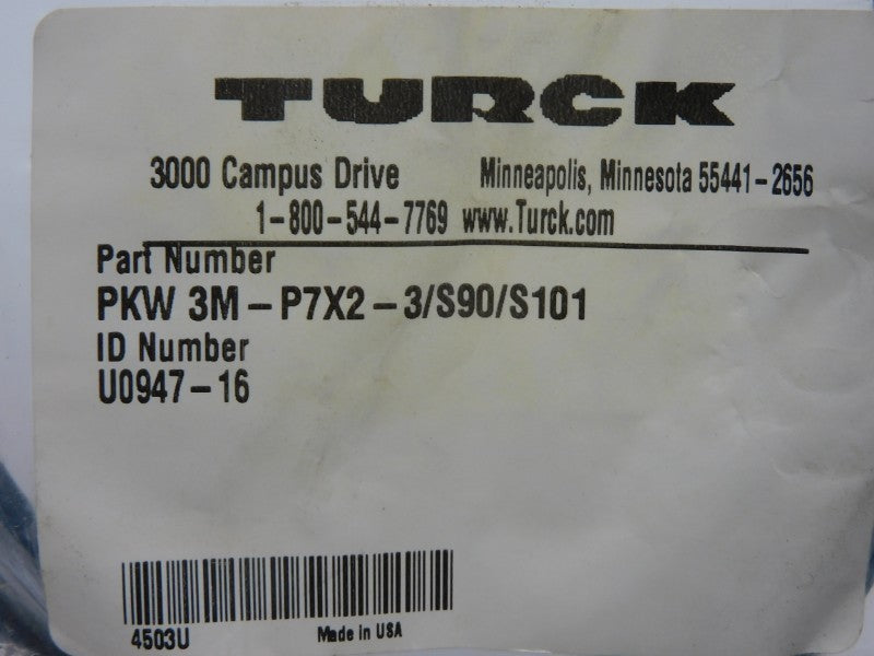TURCK PKW3M-P7X2-3/S90/S101 U0947-16 NSMP