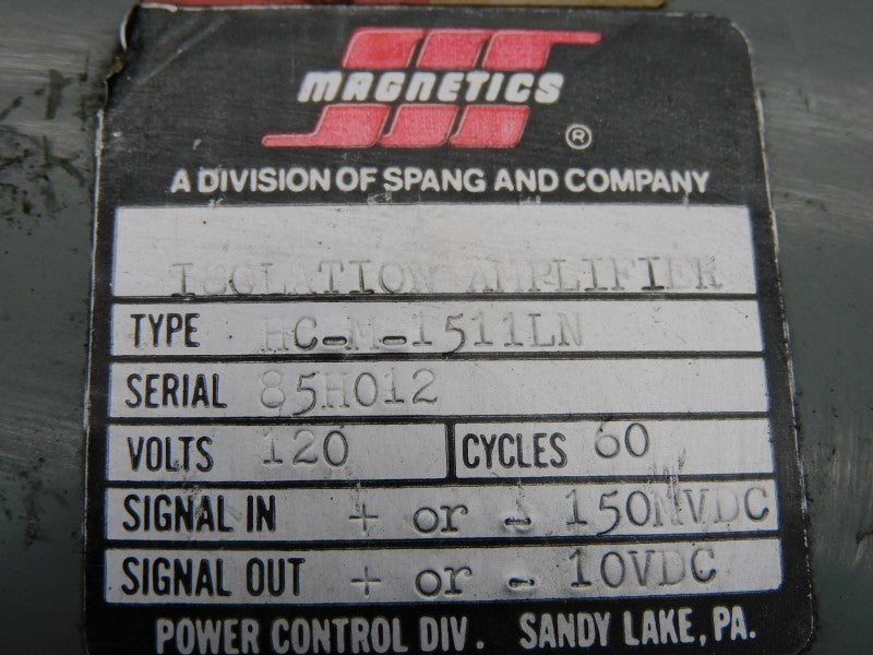 SSS MAGNETICS HC-M-1511LN 120V UNMP