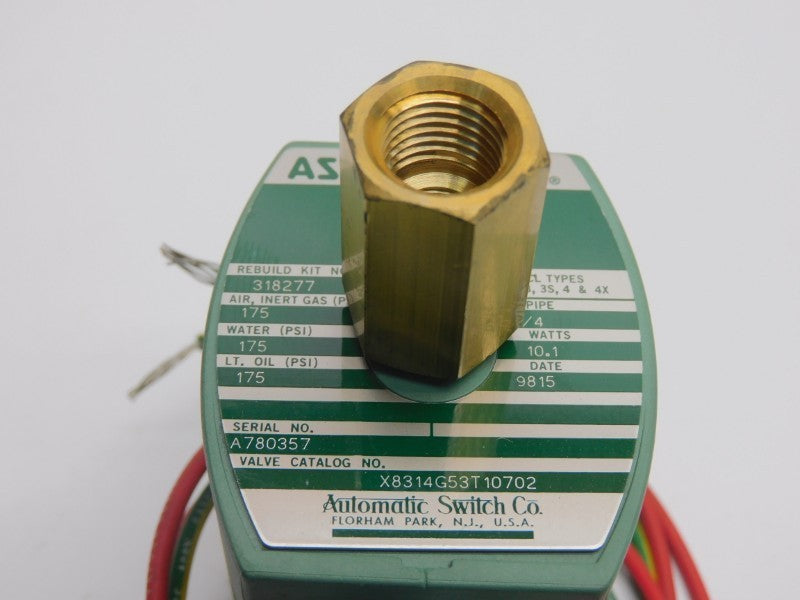 ASCO X8314G53T10702 110/120V 175PSI NSNP