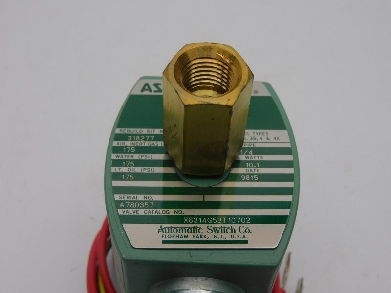 ASCO X8314G53T10702 110/120V 175PSI 1/4" NSMP