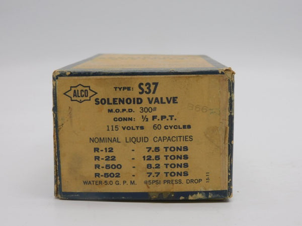 ALCO S37 115V 5PSI 1/2" NSMP