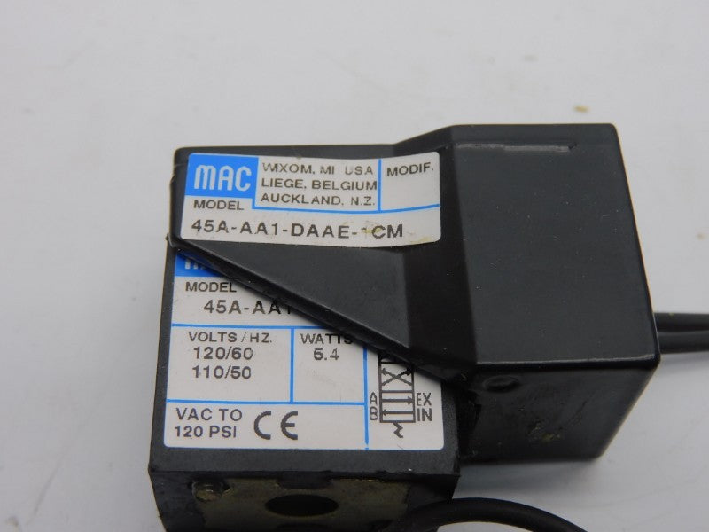 MAC 45A-AA1-DAAE-1CM 110/120V 120PSI (AS IS) NSMP