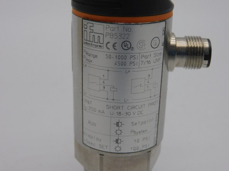 IFM EFECTOR PB5322 18-30VDC 1000PSI NSMP