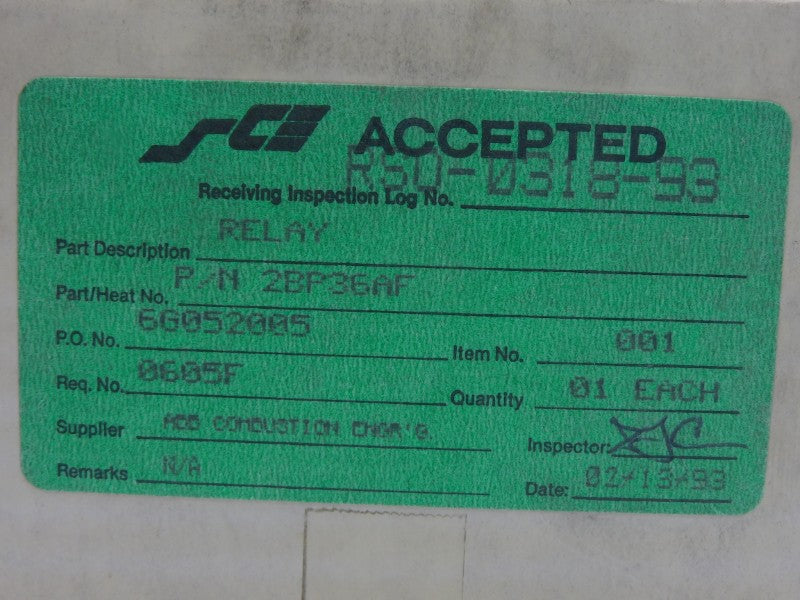 DEUTSCH 2BP36AF 26.5VDC NSMP