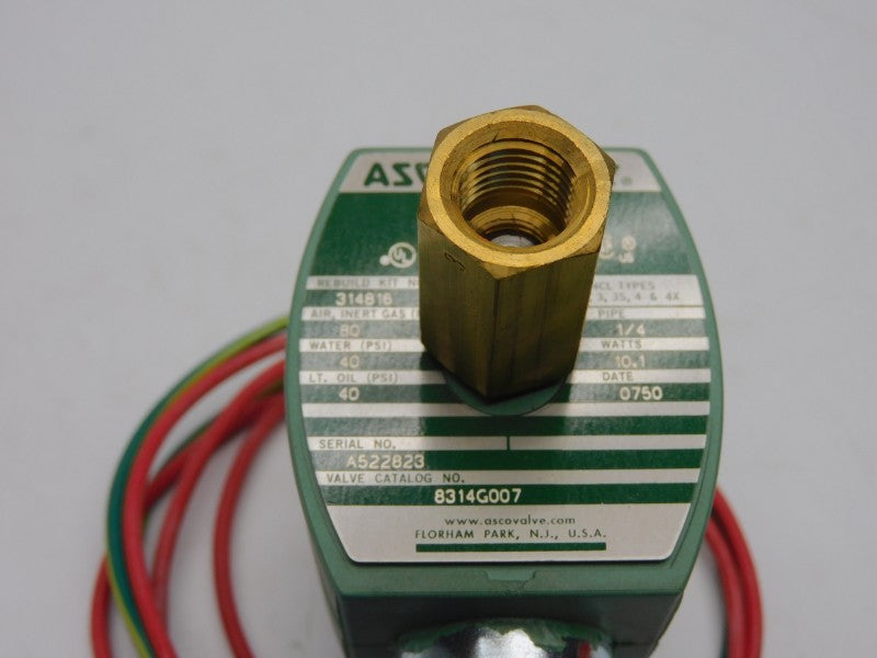 ASCO 8314G007 110/120V 40-80PSI 1/4" NSMP