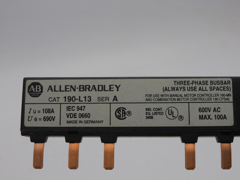ALLEN BRADLEY 190-L13 SER. A 690V 108A (WH/YL) NSMP
