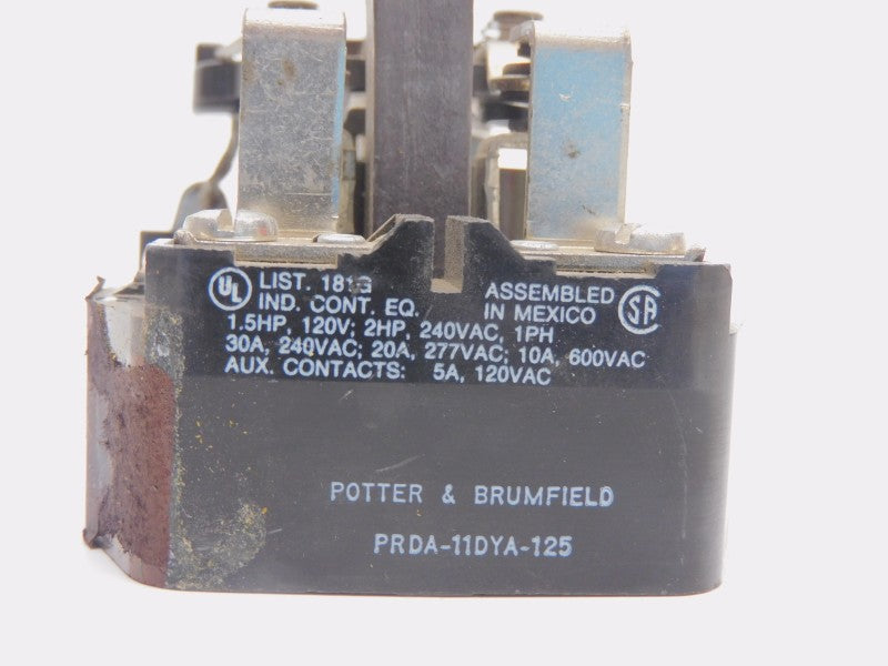 POTTER&BRUMFIELD PRDA-11DYA-125 600VAC 30A UNMP