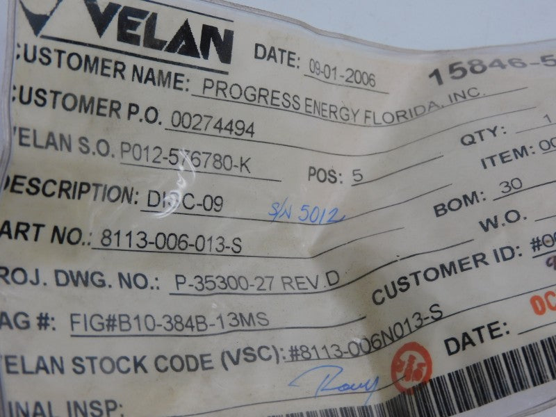 VELAN 8113-006-013-S NSNP