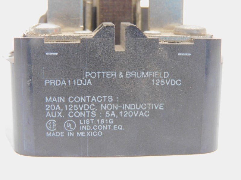 POTTER&BRUMFIELD PRDA11DJA 125VDC 20A NSNP