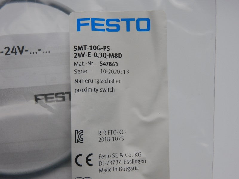 FESTO SMT-10G-PS-24V-E-0.3Q-M8D 547863 NSMP