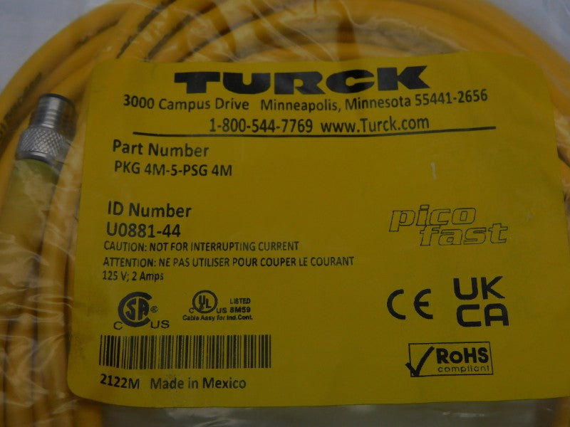 TURCK PKG4M-5-PSG4M U0881-44 125V 2A NSMP